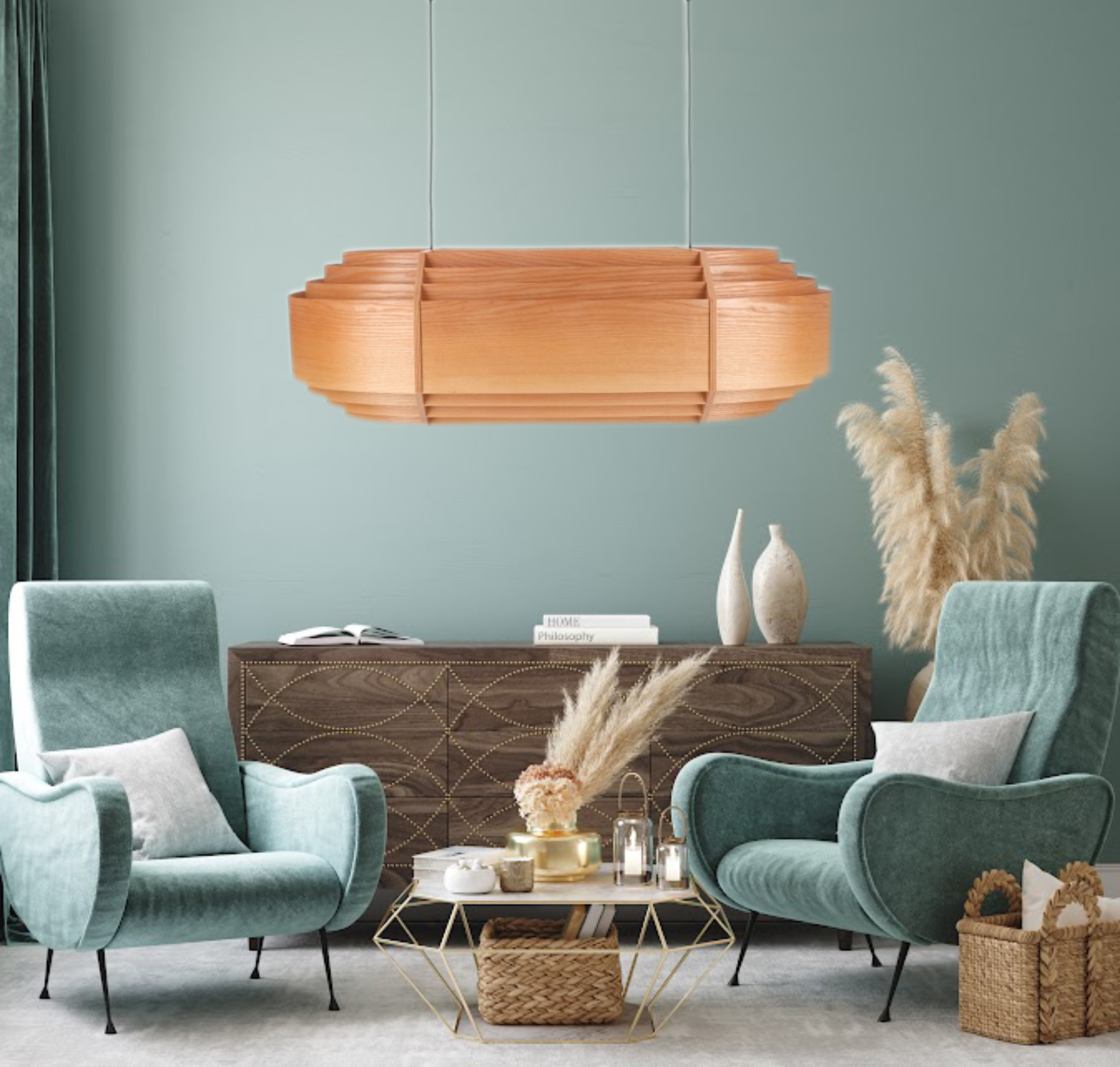 Naturalna lampa wisząca