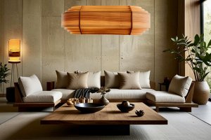 Aurora lampa drewniana 17