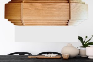 Aurora lampa drewniana 20