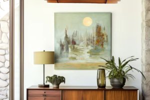 Aurora lampa drewniana 22