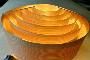 Drewniany plafon Aztek lampy las handmade design 1