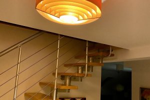 Drewniany plafon Aztek lampy las handmade design 11