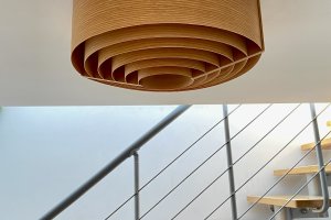 Drewniany plafon Aztek lampy las handmade design 6