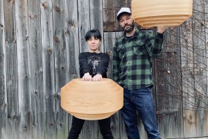 Lampa Astra XL drewniana handmade Lampy Las 18