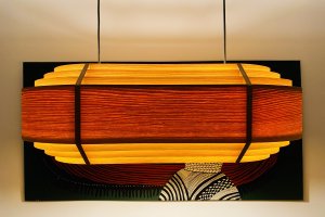 Lampa Aurora drewniana handmade Lampy Las 4