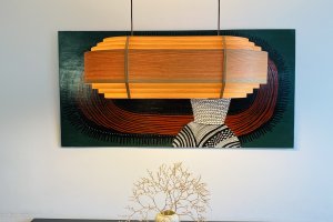 Lampa Aurora drewniana handmade Lampy Las 6