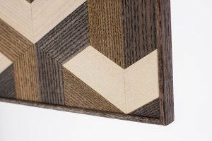 Drewniana Mozaika Handmade LampyLas zludzenie optyczne 1